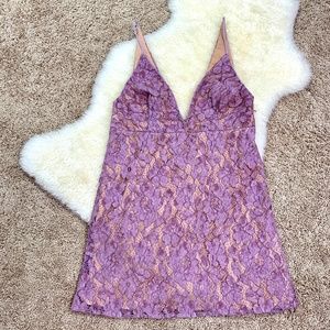 New WOT Free People Dangerous Love Mini Dress Lace